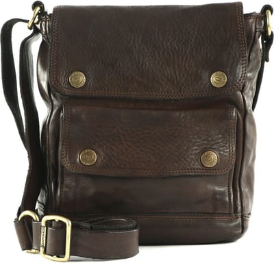 CAMPOMAGGI Leren Schoudertas Apollo Crossbody Bag Moro Donkerbruin