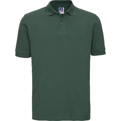 Russell Heren 100% Katoenen Korte Mouw Poloshirt (Fles groen)