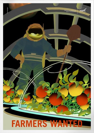 Farmers Wanted On Mars | Space, Astronomie & Ruimtevaart Poster | A3: 30x40 cm