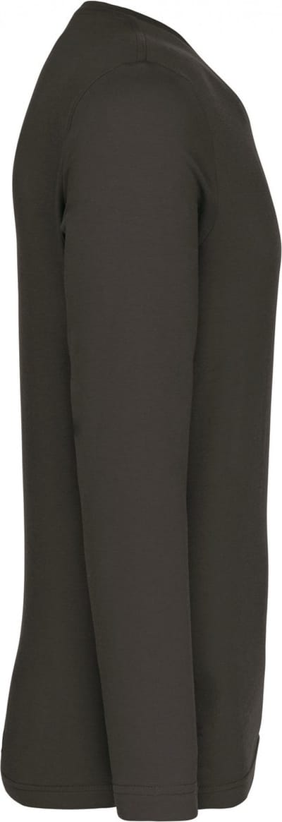 Kariban T-shirt V-hals lange mouwen K358 - Dark Grey - 3XL
