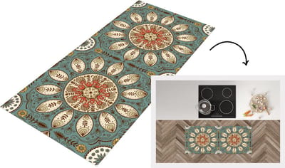 Keukenloper - Loper keuken - Mandala - Retro - Bohemian - Patroon - 120x50 cm - Keukenloper vinyl
