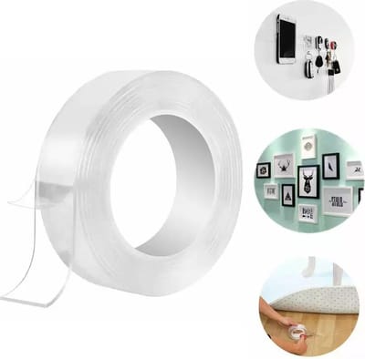 2 meter Nano tape - Dubbelzijdig & Herbruikbaar - Grip Tape- Plakken Zonder Boren - Afwasbaar - Magic gekko nanotape