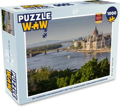 Puzzel De horizon van Boedapest met het Hongaars parlementsgebouw - Legpuzzel - Puzzel 1000 stukjes volwassenen