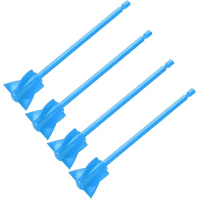4 Stuks Hars Mixer Peddels Sterke Uniforme Menging 5 Bladen Herbruikbaar Verf Mixer Booropzetstuk Blauw blauw