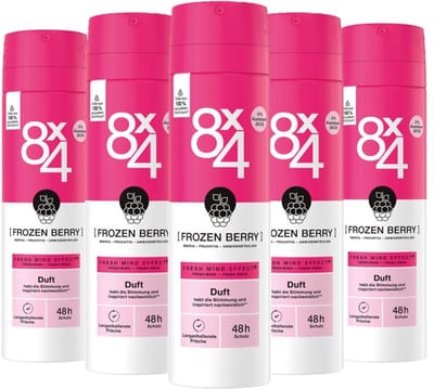 8 x 4 Deo Spray – Nr 15 Frozen Berry - 5 x 150 ml Voordeelverpakking
