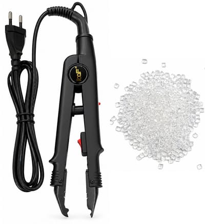 Loof Hair Extension Iron - Model L-611 - Met Keratine Lijmkorrels - 50g - Transparant - Haar Extensions
