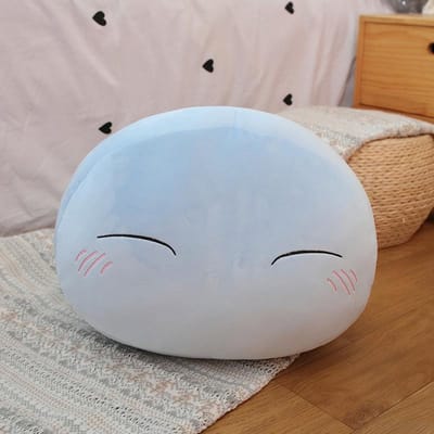 Rimuru Tempest Pluche Speelgoed Expressie Slijm Verlegen Kussen Kawaii Kussen Anime Knuffels Rugkussen Zacht Kind Volwassenen Speelgoed Cadeau 25-28m white