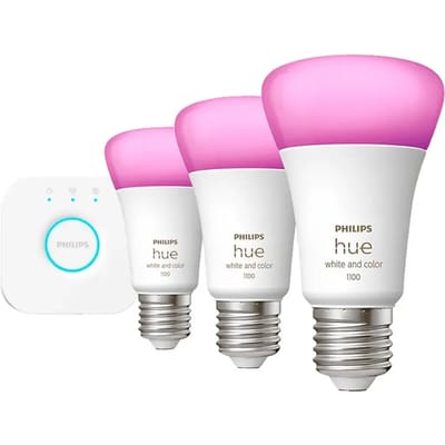 Philips Hue Verlichtingsset 8719514291515 Energielabel: F (A - G) HueWCA 9W A60 3set EUR PMO E27 11 W RGBW