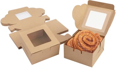 Store_7 - Papieren Bakkerij Doosjes - Wegwerpverpakking - Klein Formaat - Koekjes en Taart - 50 Stuks - Perfect voor Feesten