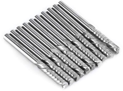 10 Stuks 3.175MM Tungsten Carbide Frees - Precisie Freesgereedschap voor Industrieel Bewerken en Frezen