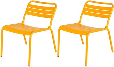 MaximaVida metalen loungestoel Max okergeel - doos per 2 stuks