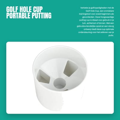 Dailygoods- Golf Hole Cup - Draagbare Putting Cup - Praktijk Golf Gat Cup - Roestvrij Kunststof - Voor Indoor/Outdoor Oefening - Hoogwaardige Golfaccessoire - Golfcup