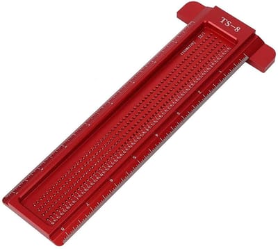 Dailygoods- Houtbewerkingsliniaal T-vormig - Aluminium - Meetinstrument - Precisiebewerking - Compact - Hoogwaardige kwaliteit - Meetlat