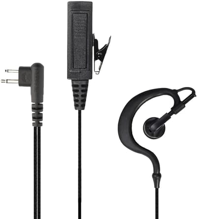 Hoornie G-Shape Heavy Duty headset voor Motorola - Kevlar kabel - XT420, CLR446, R2, DP1400