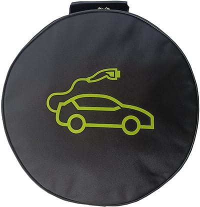 Ynkkvre - EV-Kabeltas - Kabelflaptas voor Elektrische Auto - Draagtas voor EV-Lader - Opbergtas voor 5m en 10m Oplaadkabels - Waterdicht IPX4 - Brandwerend Oxforddoek - Met PVC-Coating - Ruim 36cm Diameter - Ergonomische Handgreep