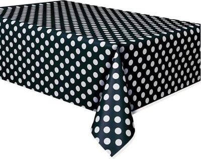 Tafelkleed Dots Midnight Black 137x274cm - Halloween - Halloween Decoratie - Halloween Versiering