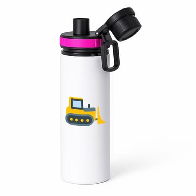 Hacebo® - Shovel waterfles met draaidop roze - Auto - Bouwmeester - Werken in de bouw - bouwer - bouwvakarbeider - klusjesman - water fles - 850ML