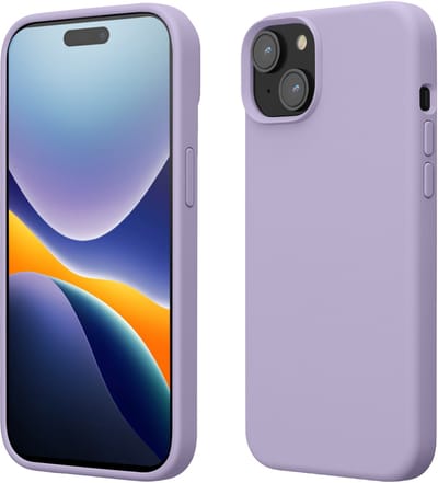 kwmobile Case voor iPhone 15 - Slank TPU-Hoesje met Zachte Afwerking - In lavendel