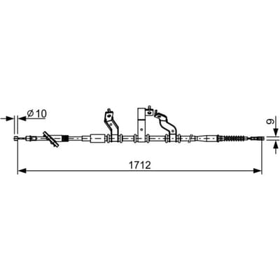 Kabel, parkeerrem BOSCH 1 987 482 529