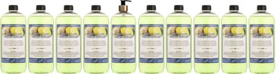 Body & Hair Fresh Ginger 1 liter met gouden pomp - set van 10 stuks - 2 in 1 voor lichaam en haar - voordeelverpakking