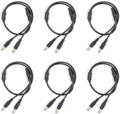 DC Power Plug Y Splitter Kabel 1 Vrouwelijk naar 2 Mannelijk voor CCTV en LED Schijnwerpers