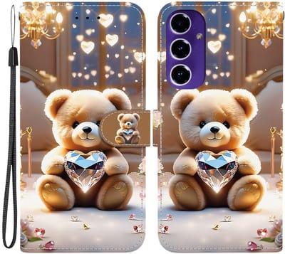 Beertje diamant - agenda book case hoesje - Telefoonhoesje geschikt voor Samsung Galaxy A17 5G / A26 5G