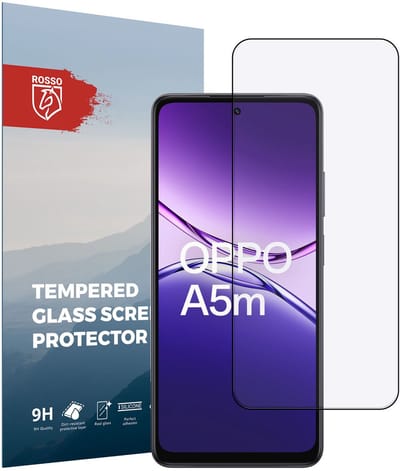 Rosso Screen Protector Geschikt voor Oppo A5 (2025) | 9H Tempered Glass | Glasplaatje | Beschermlaag | Beschermglas | 9H Hardheid