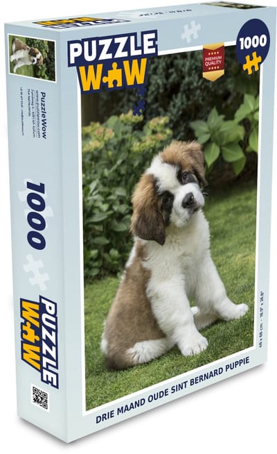 Puzzel Drie maand oude Sint Bernard puppie - Legpuzzel - Puzzel 1000 stukjes volwassenen