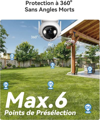 Imou 2K Wireless Solar WiFi Surveillance Camera - Met Solar Panel - Wifi - Outdoor - Buiten Camera - Wit - Beveiligings Camera - Tot Max 256GB Micro SD (niet inbegrepen)
