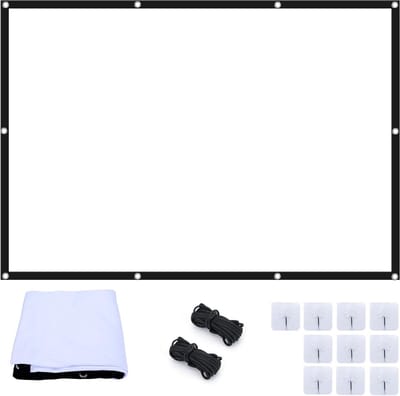 Projectiescherm - Beamerdoek HD - Thuisbioscoop creëren - Kreukvrij polyester - 100 inch - Wit