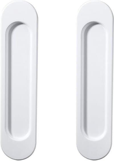 2-pack zelfklevende ovale schuifdeurgrepen, verborgen handgreep van aluminiumlegering, vlakke, naadloze handgreep voor schuifdeuren, kasten en lades