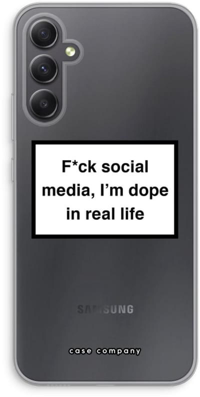 Case Company® - Hoesje geschikt voor Samsung Galaxy A34 hoesje - I'm dope - Soft Cover Telefoonhoesje - Bescherming aan alle Kanten en Schermrand