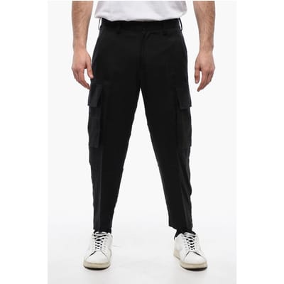 Zijden mix FIREMAN Cargo broek in zwart