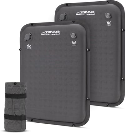 Zelfopblaasbaar Kussen - Draagbaar Zitkussen - Comfortabel Zitten - 4cm Dikke Schuimvulling - 40 x 33 cm - Grijs
