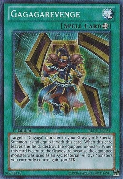Super Zeldzame Yugioh Kaart - Gagagarevenge - Return of The Duelist