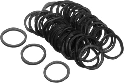 Set van 100 Zwarte Elastieken 20 mm x 1,4 mm voor Thuis en Kantoor - Sterk, Duurzaam en Veelzijdig