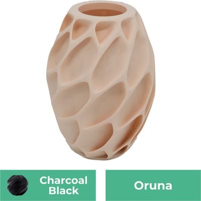 Oruna organische vaas – Decoratieve vaas - Zwart - 3d geprinte vaas – geschikt voor droogbloemen - 20CM