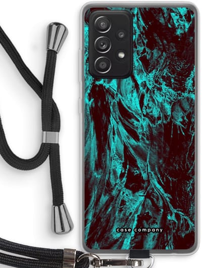 Case Company® - Hoesje met koord geschikt voor Samsung Galaxy A52s 5G hoesje met Koord - Ice Age - Telefoonhoesje met Zwart Koord - Bescherming aan alle Kanten en Over de Schermrand