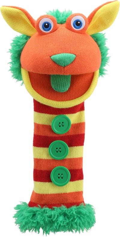 The Puppet Company handpop Eco Sockettes Buttons - gerecycled pluche.
