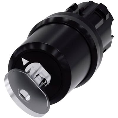 Siemens 3SU10005BF010AA0 3SU1000-5BF01-0AA0 Sleutelschakelaar Kunststof frontring Sleutel Zwart 1 x 90 ° 1 stuk(s) Single