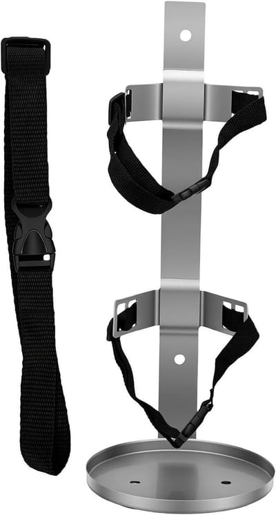 Brandblusser Beugel - Veiligheids Houder - Veiligheid Thuis - Verstelbare Nylon Riem - Tot 9 Kg - Zwart