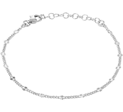 Zilver Gerhodineerde Enkelbandje 2 1332720