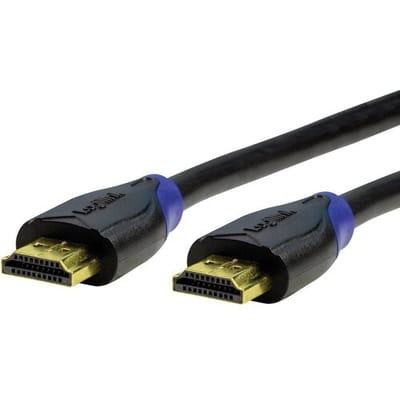 LogiLink CH0066 HDMI-kabel HDMI Aansluitkabel HDMI-A-stekker, HDMI-A-stekker 10.00 m Zwart 4K UHD, Audio Return Channel (ARC), Vergulde steekcontacten