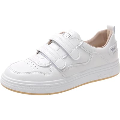 Platte Klittenband Kleine Witte Schoenen Dames Lente Nieuw Net Rood Studenten Alles-match Casual Leren Sneakers 39 white