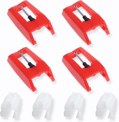 NTHProducts - Turntable Needles - Set van 4 vervangnaalden - Hoogwaardige kwaliteit - Ferrous - Geschikt voor diverse platenspelers - Ideaal voor muzie...
