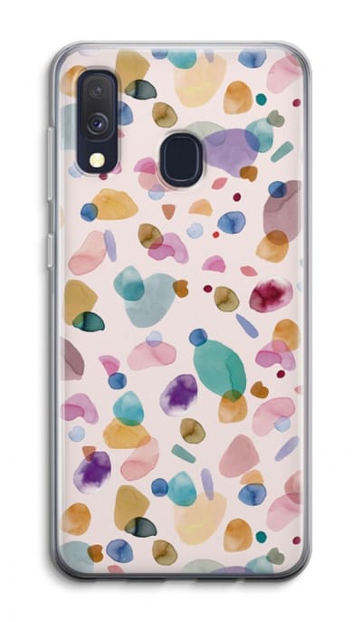 Case Company® - Hoesje geschikt voor Samsung Galaxy A40 hoesje - Terrazzo Memphis - Soft Cover Telefoonhoesje - Bescherming aan alle Kanten en Schermrand