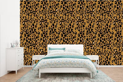 Behang - Fotobehang Panterprint - Luxe - Patronen - Breedte 385 cm x hoogte 240 cm