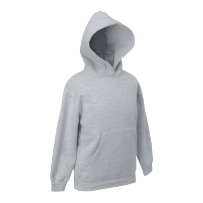 Fruit of the Loom Kinder/Kids Premium Effen Hoodie (Heide Grijs)
