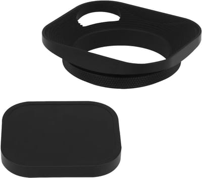 49mm Metalen Rechthoekige Lenskap voor Leica Camera's met Zonnekap en E49 Filterdraad