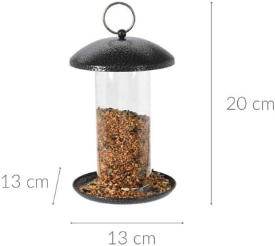 Vogelvoederhuisje Hangend – Vogelvoederdispenser met Zadenhouder – 20 cm-Animalking